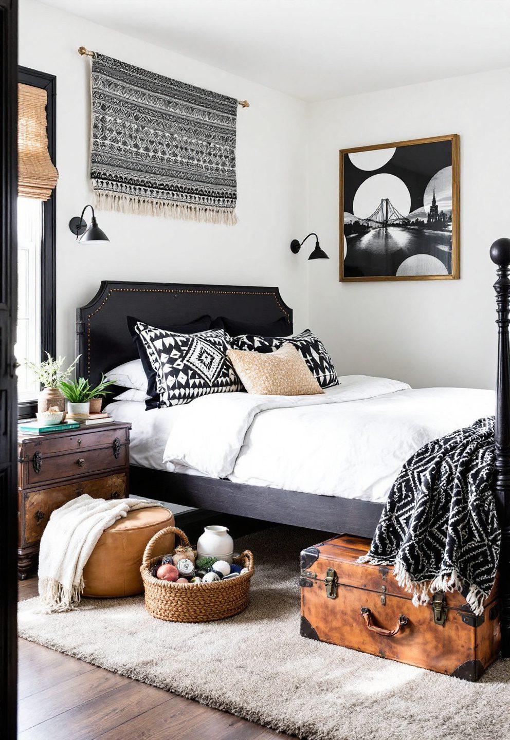 10 Black Boho Bedroom Ideas