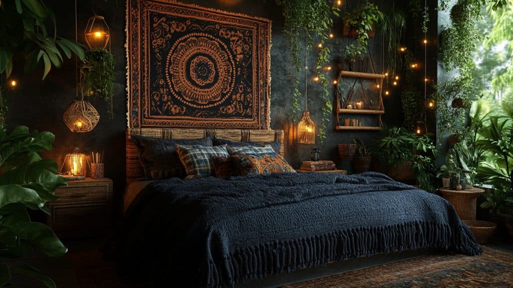 Black Boho Bedroom