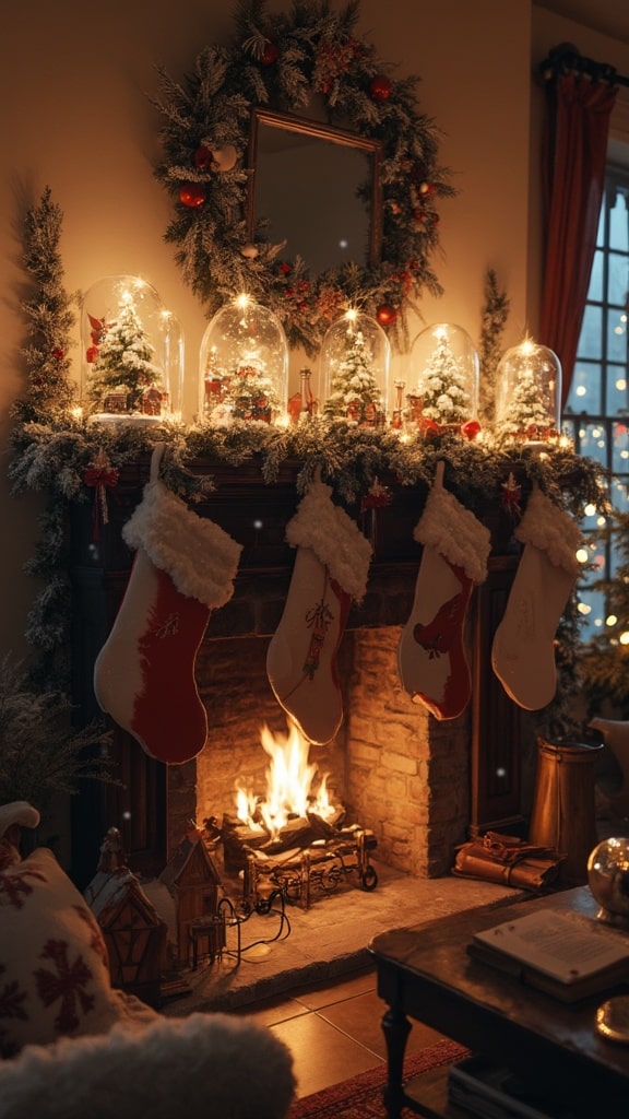 25 Fireplace Christmas Decorations