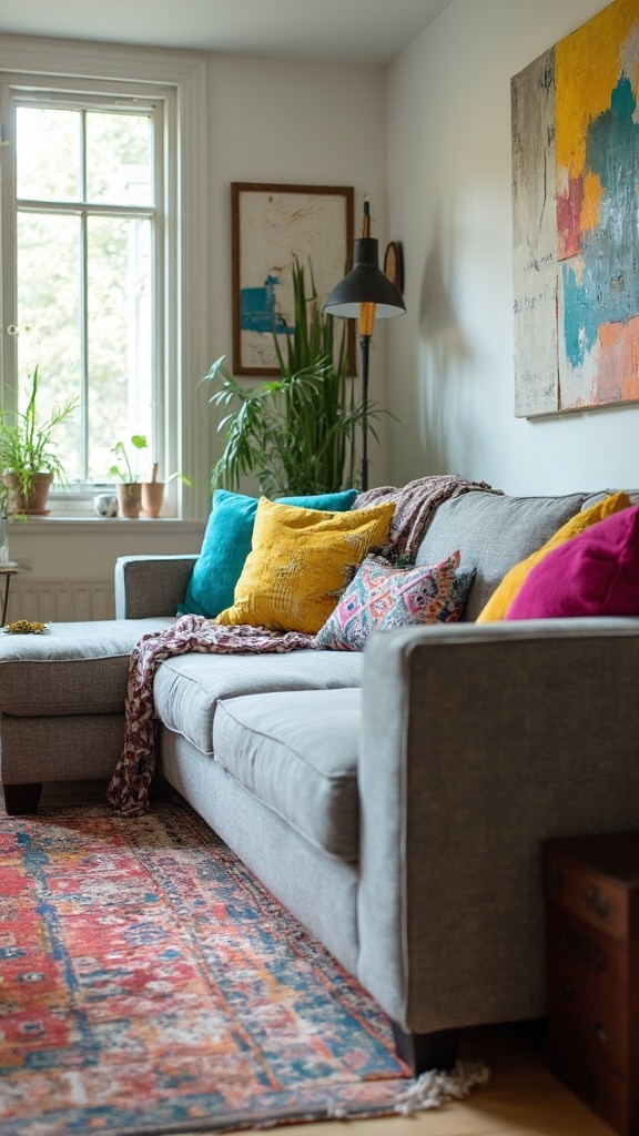 grey couch living room