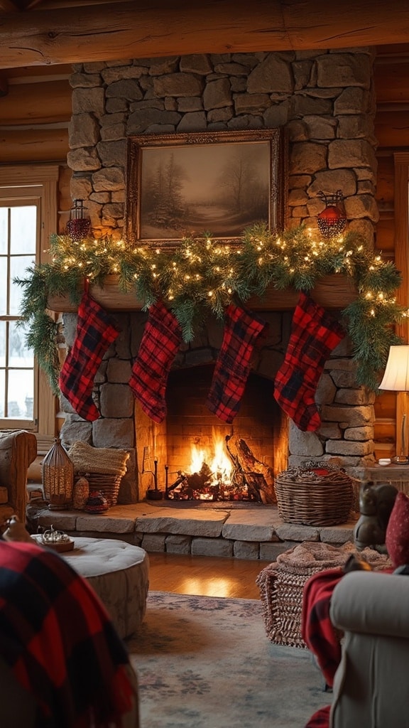 25 Fireplace Christmas Decorations