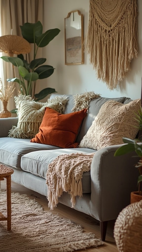 grey couch living room