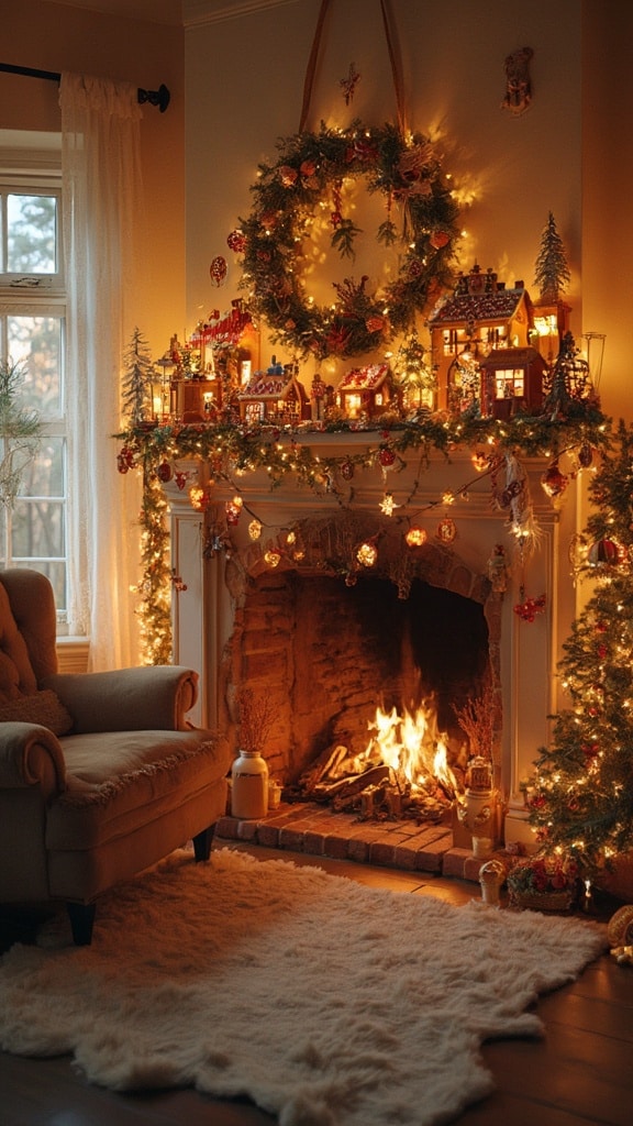 25 Fireplace Christmas Decorations