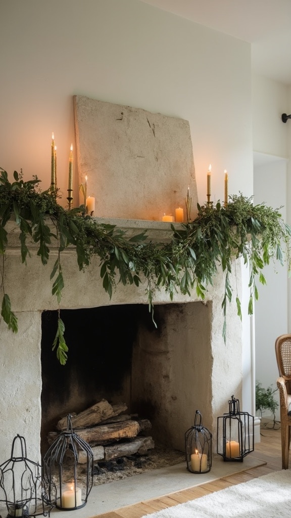 25 Fireplace Christmas Decorations