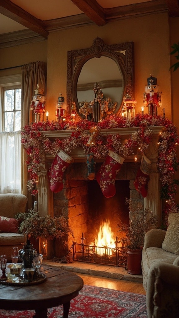 25 Fireplace Christmas Decorations