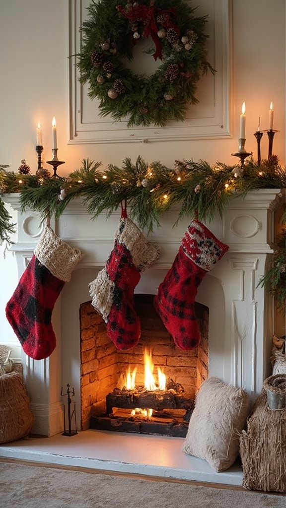 25 Fireplace Christmas Decorations