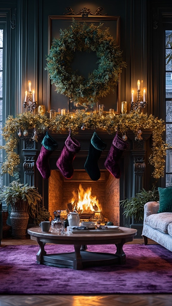 25 Fireplace Christmas Decorations