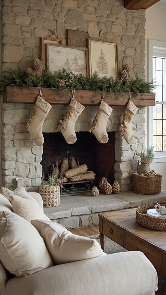 25 Fireplace Christmas Decorations