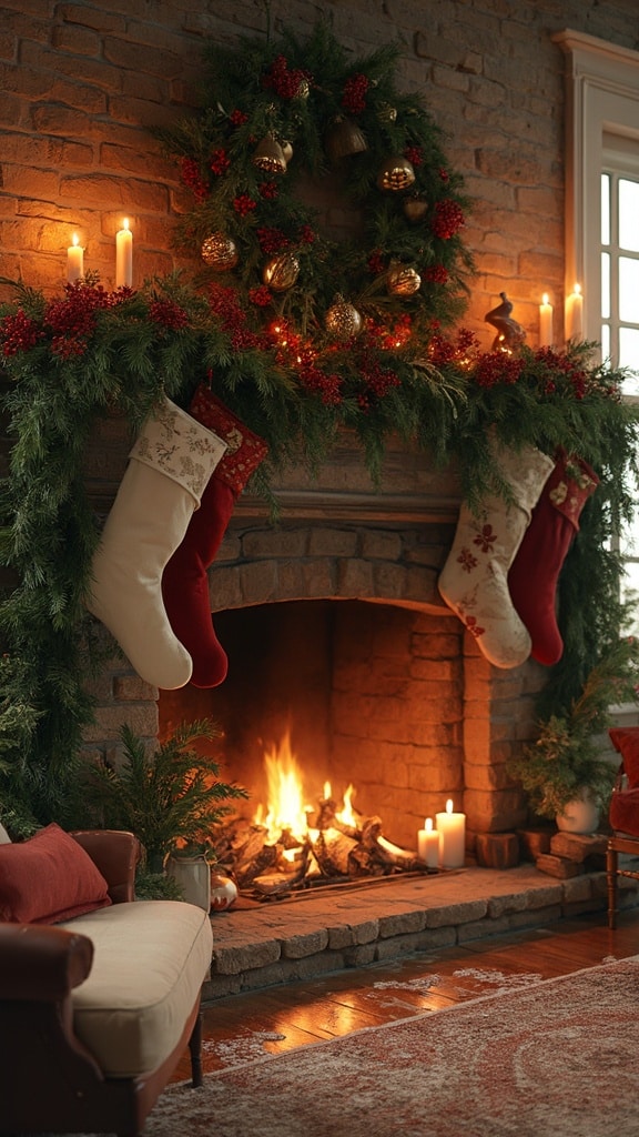 Festive Fireplace Accents