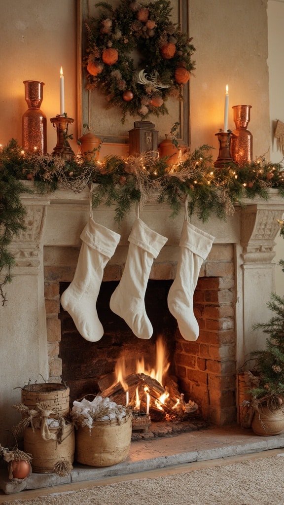 25 Fireplace Christmas Decorations