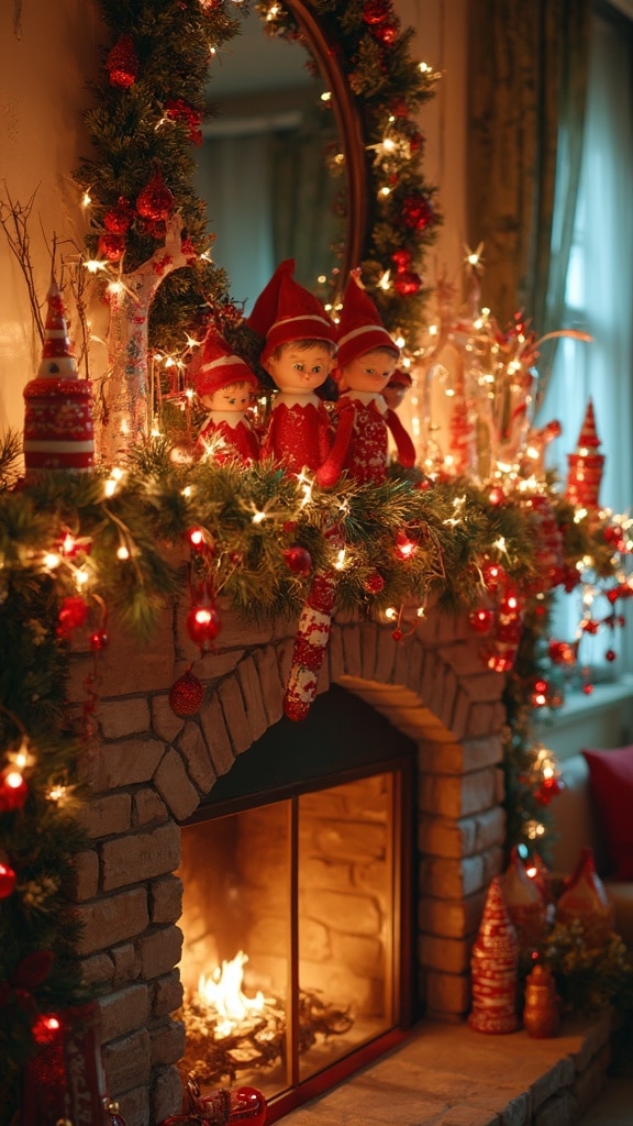 25 Fireplace Christmas Decorations