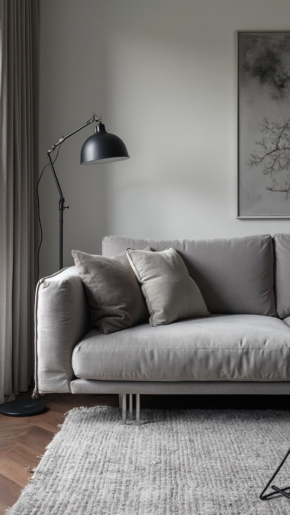 grey couch living room