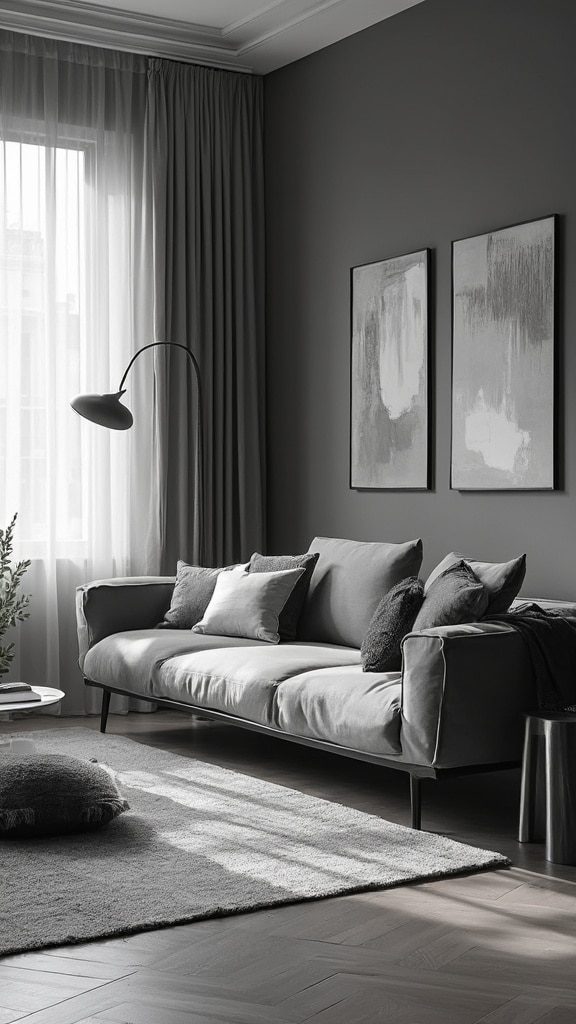 grey couch living room