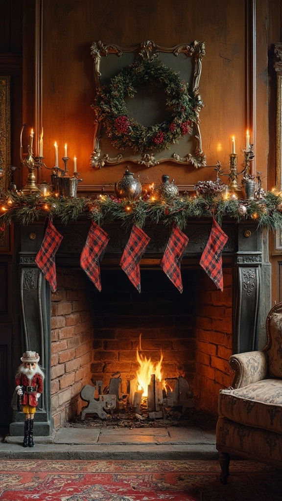 25 Fireplace Christmas Decorations