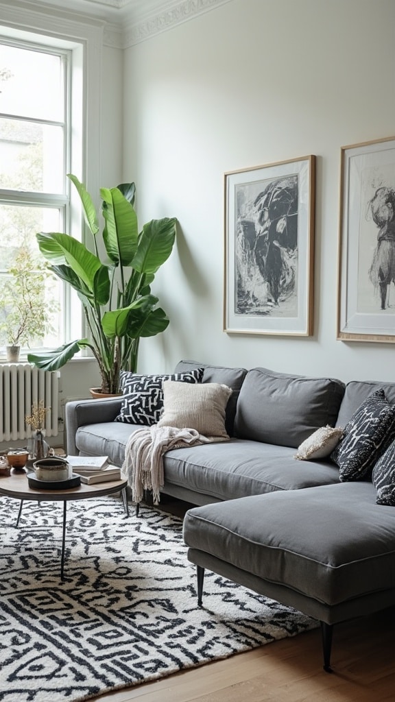 grey couch living room