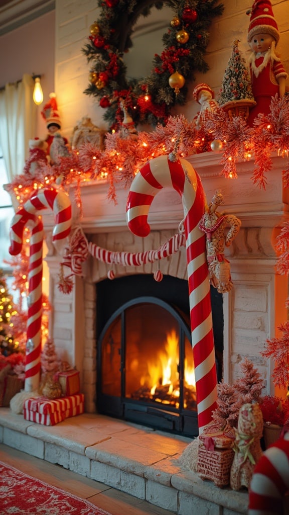 25 Fireplace Christmas Decorations