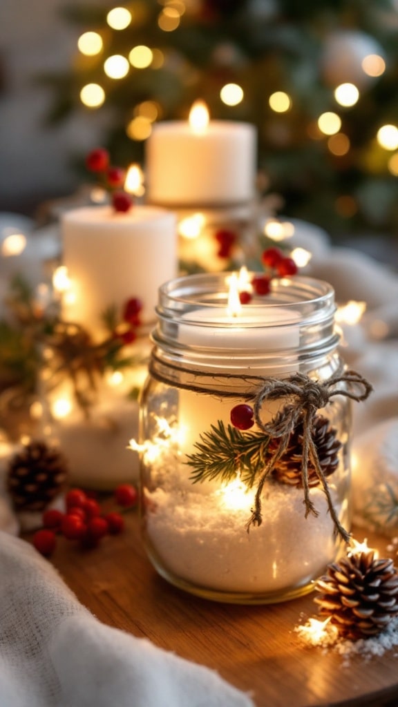 25 Christmas Candle Decor Ideas for a Warm and Festive Glow