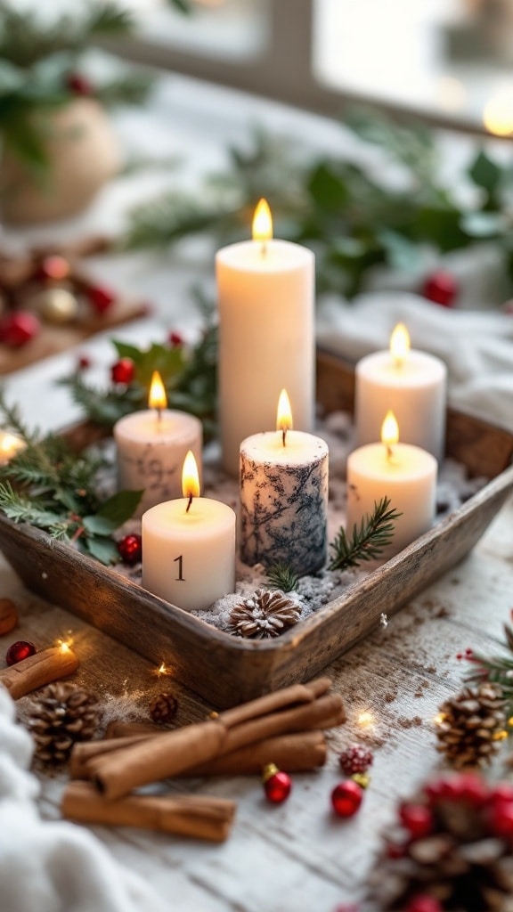 25 Christmas Candle Decor Ideas for a Warm and Festive Glow