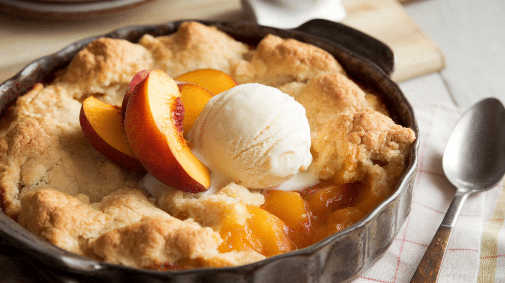 Deliciously Simple Brown Sugar Peach Cobbler