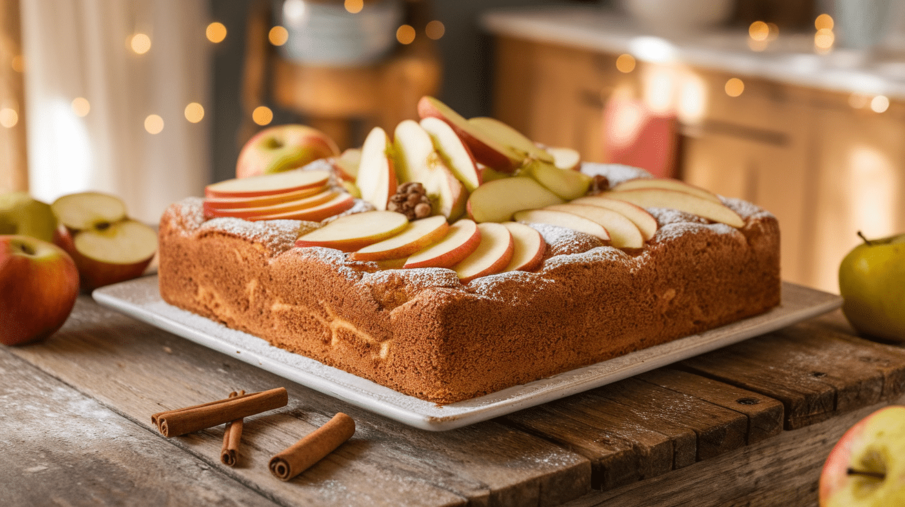 Delicious Apple Spice Sheet Cake Recipe