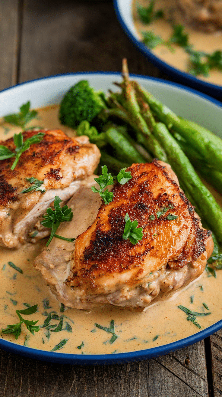 Rich and Flavorful Keto Creamy Chicken Thighs