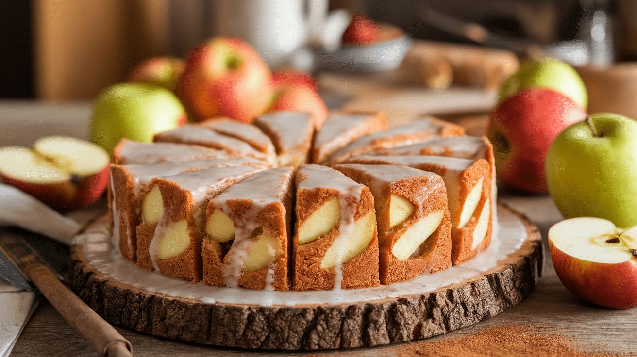 Deliciously Spiced Apple Fritter Cake Recipe