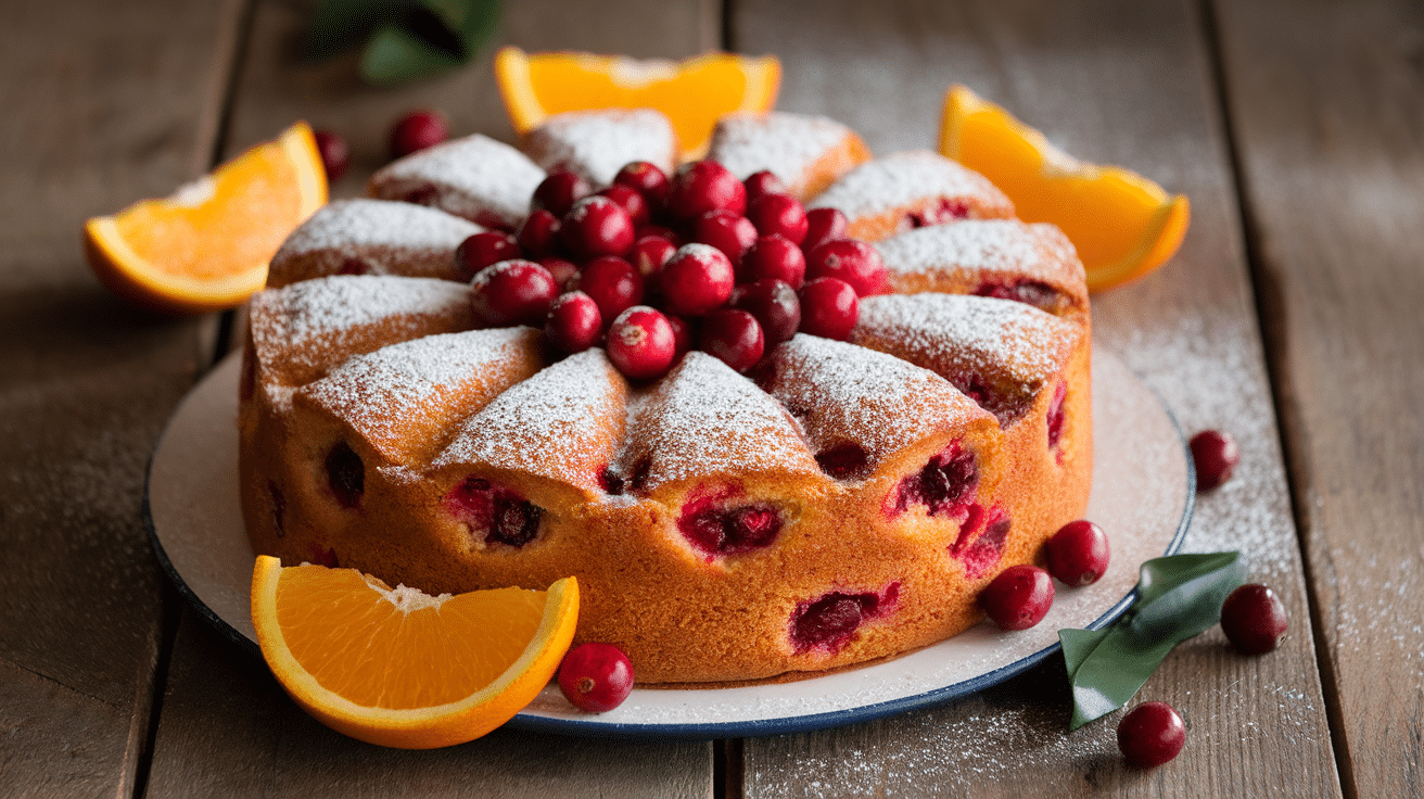 Moist Cranberry Orange Cake Recipe