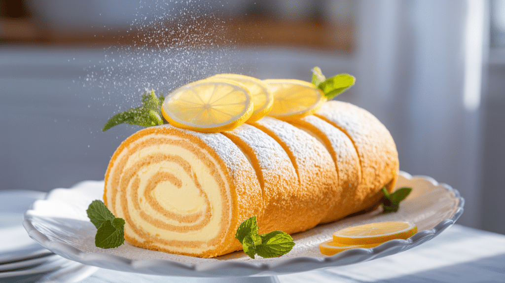 Zesty Lemon Cake Roll Recipe