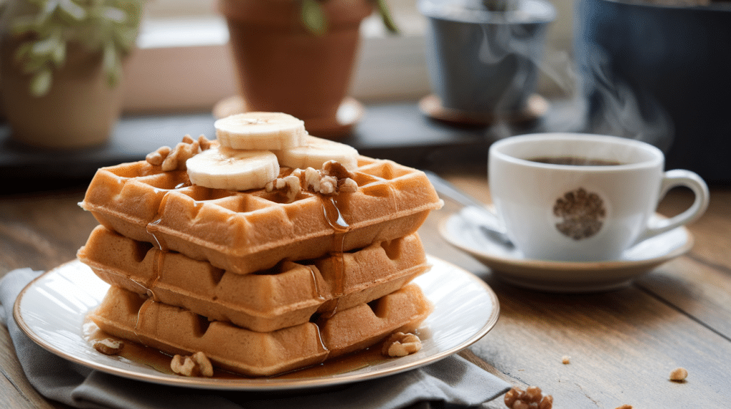 Delicious Banana Bread Waffles Recipe