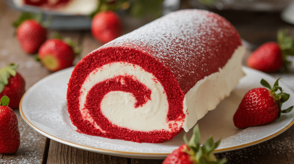 Decadent Red Velvet Cake Roll Recipe