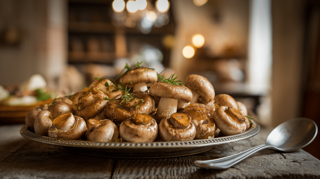 Savory Garlic Roasted Mushrooms Recipe