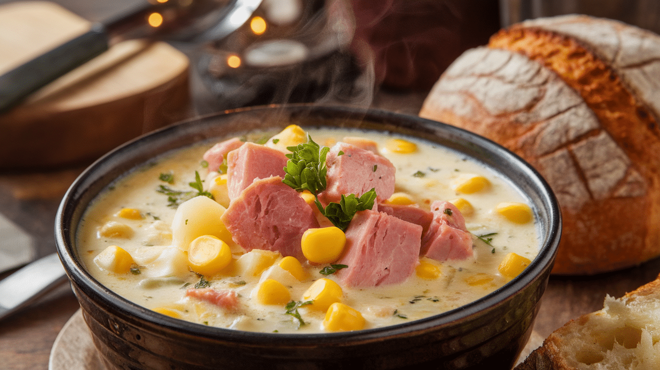 Creamy Ham and Corn Chowder Recipe