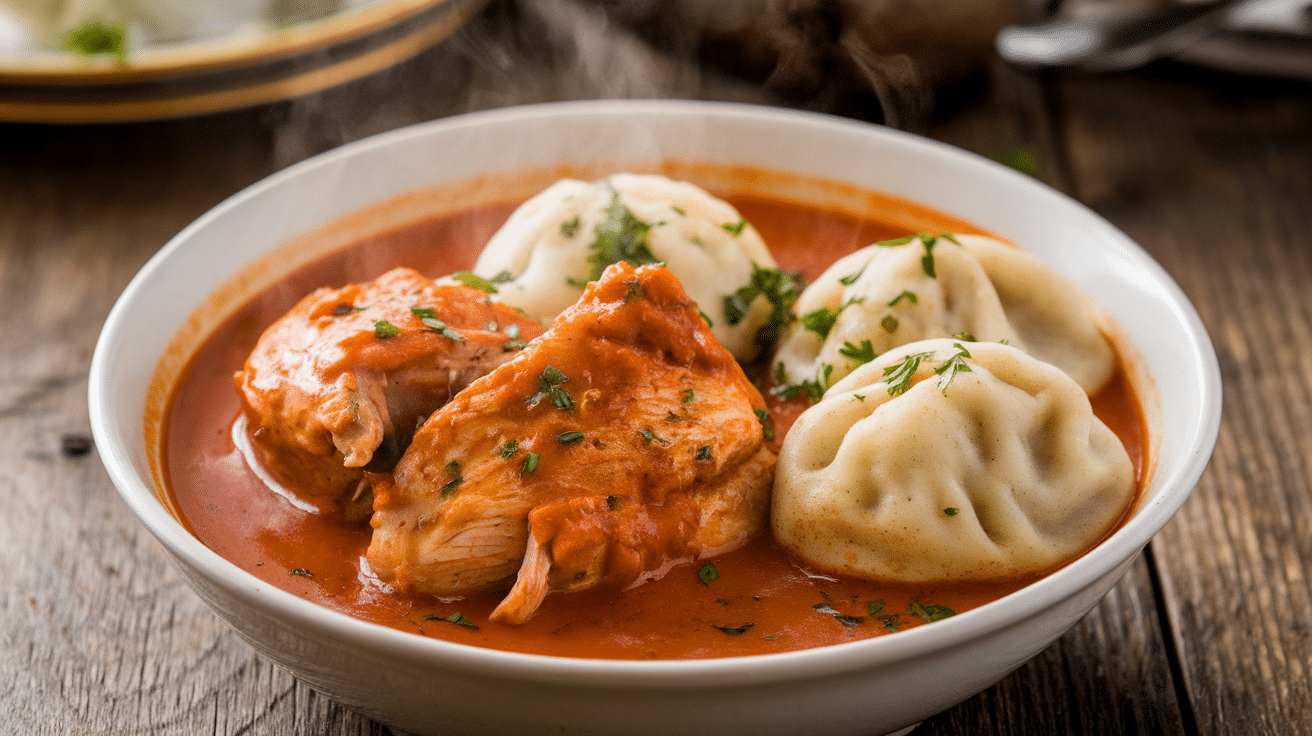 Authentic Chicken Paprikash with Dumplings Recipe