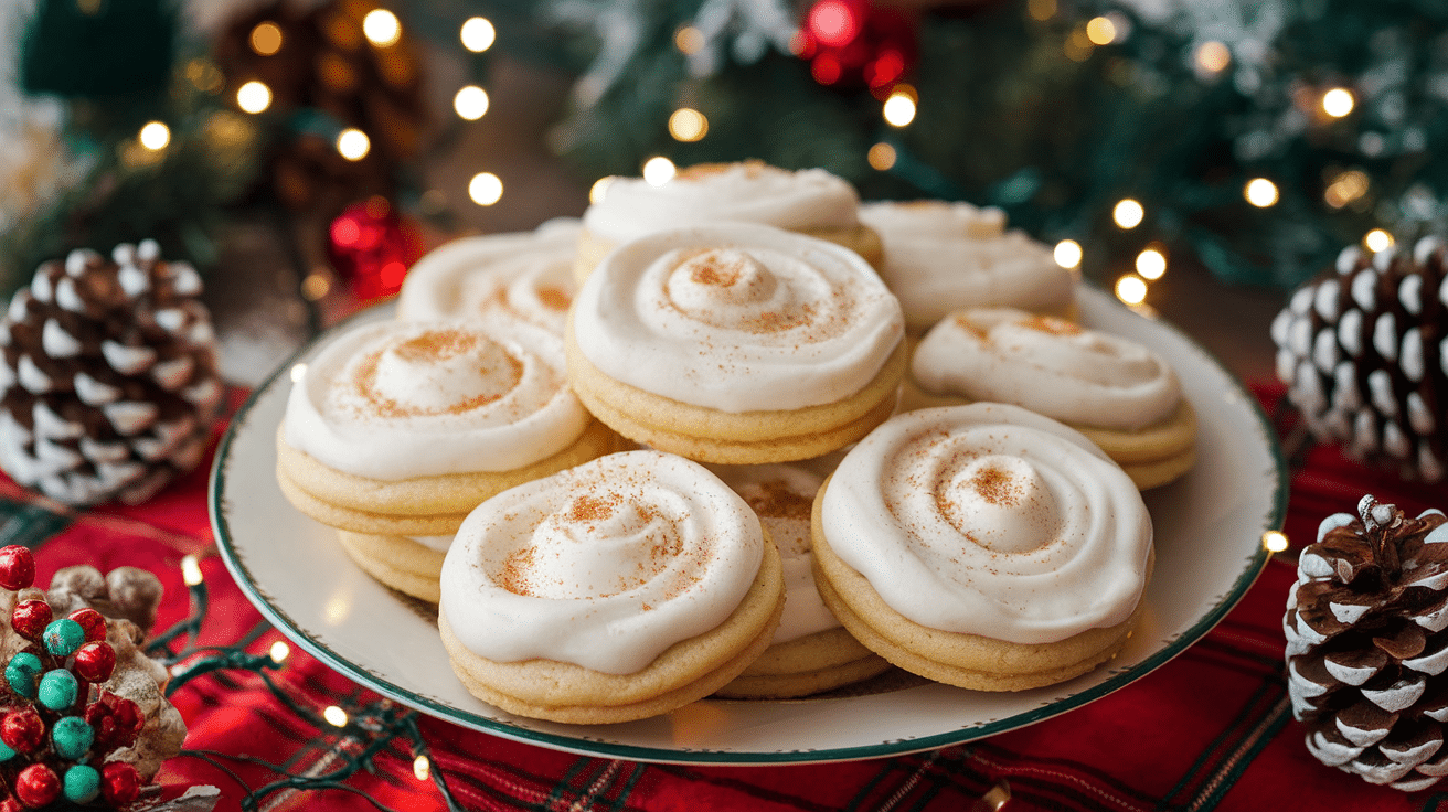 Delicious Frosted Eggnog Cookies Recipe