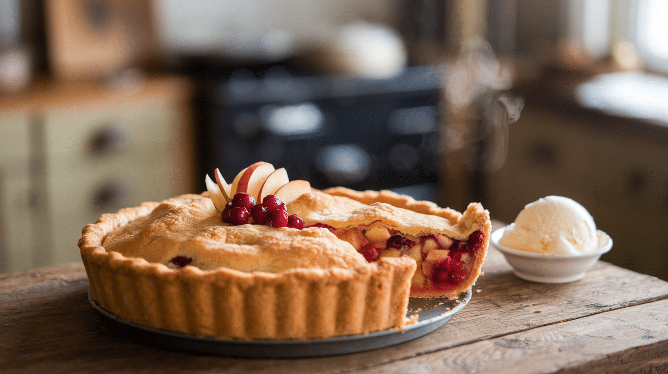 Homemade Apple Cranberry Pie Recipe