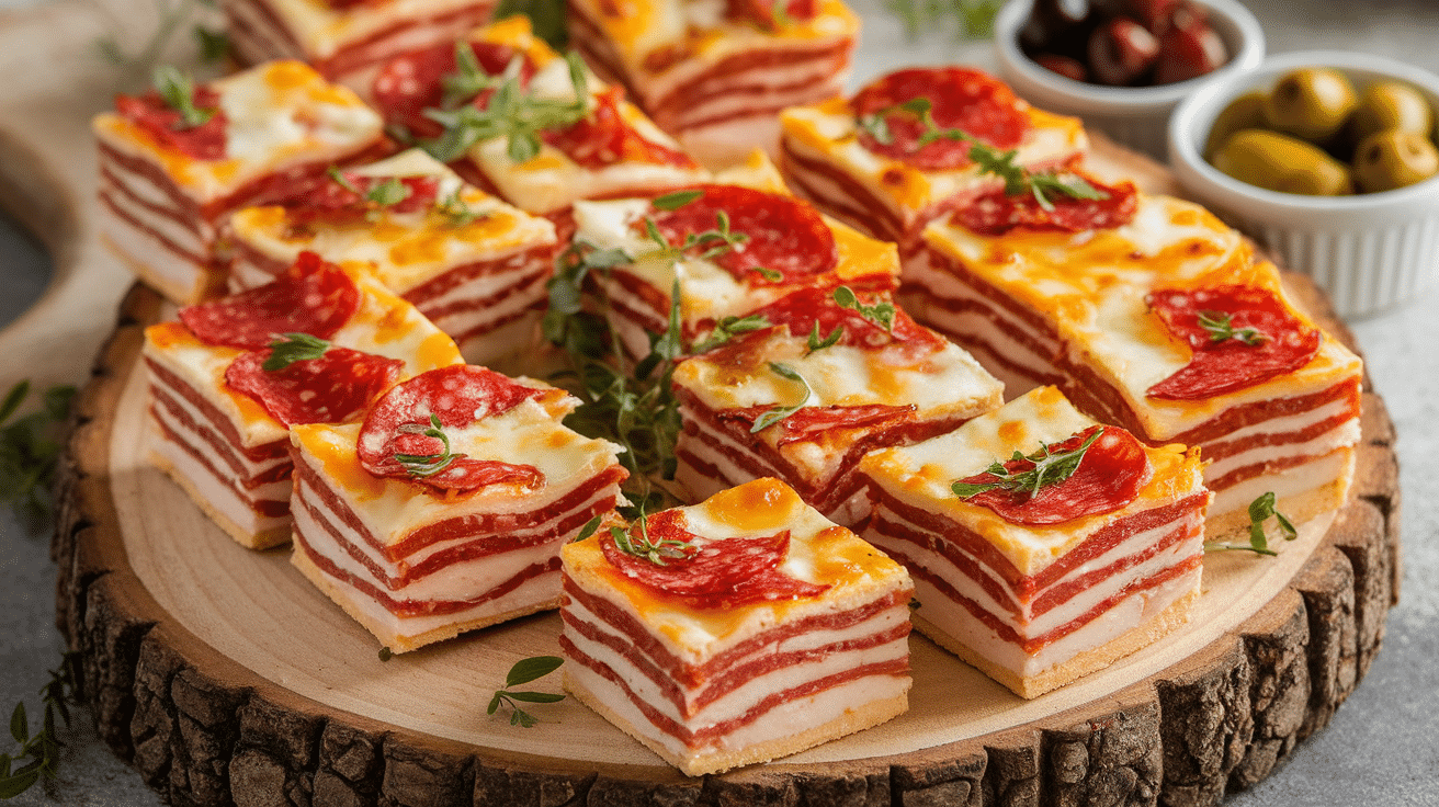 Savory Antipasto Squares Recipe