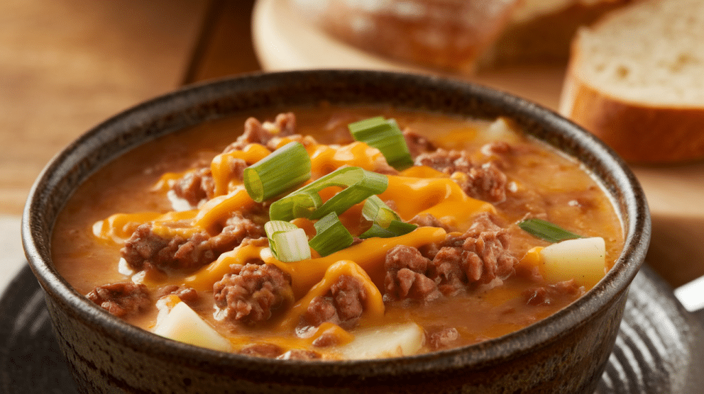 Savory Cheeseburger Soup Recipe