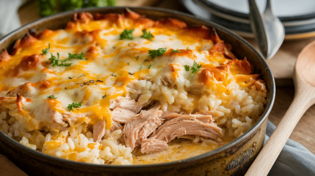 Comforting Creamy Chicken and Rice Casserole