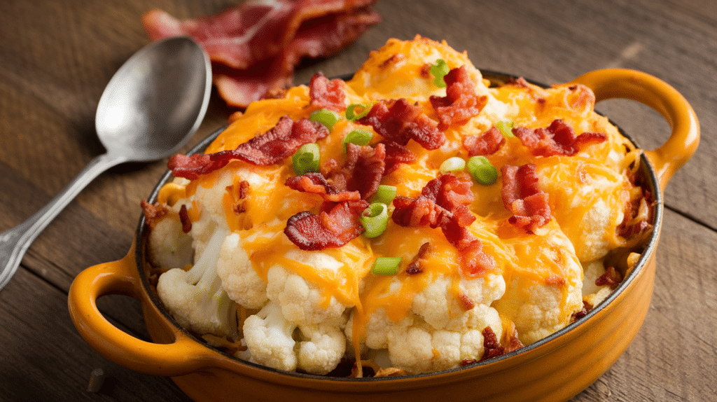 Cheesy Loaded Cauliflower Casserole Recipe