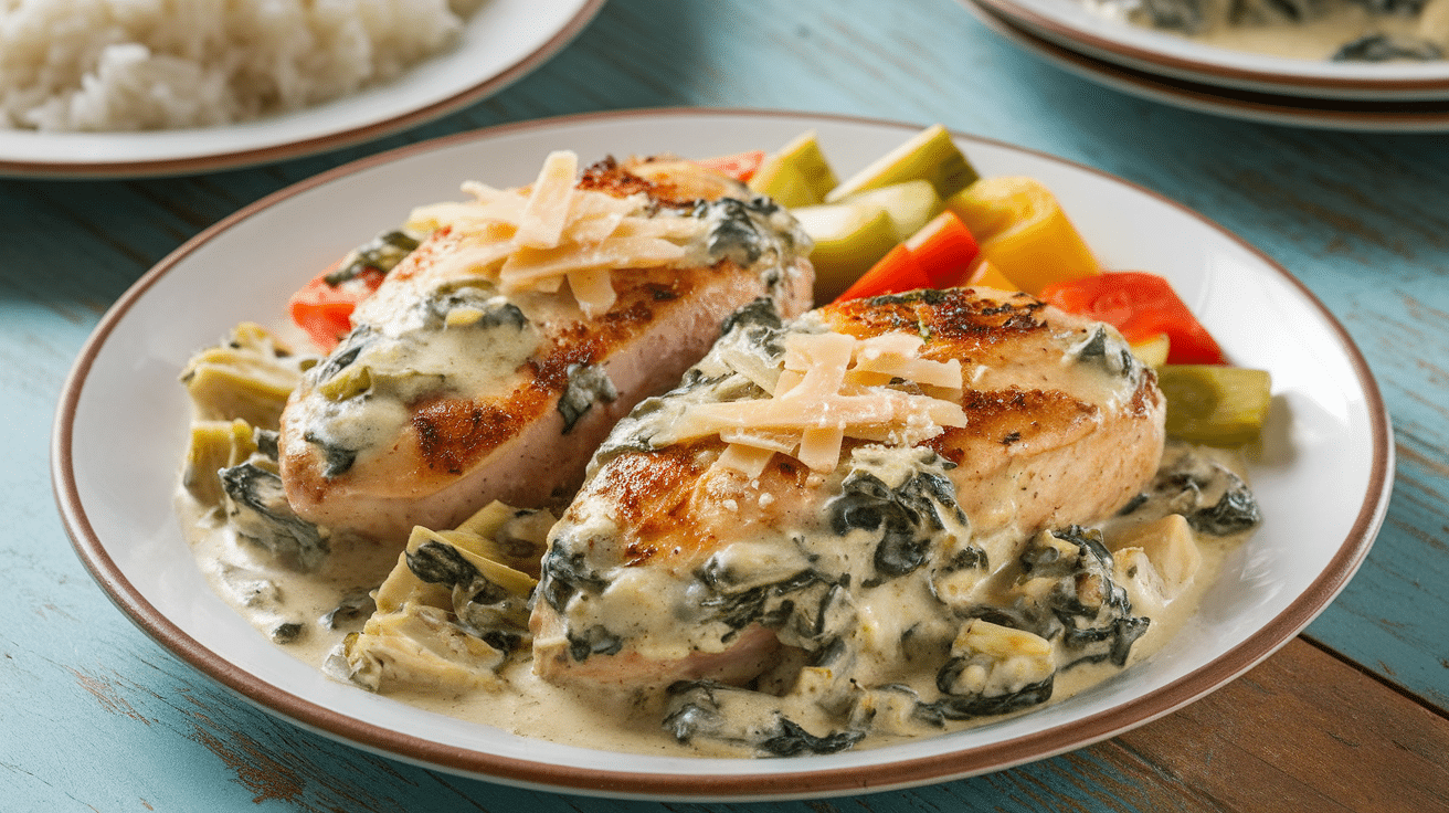 Creamy Spinach Artichoke Chicken Recipe