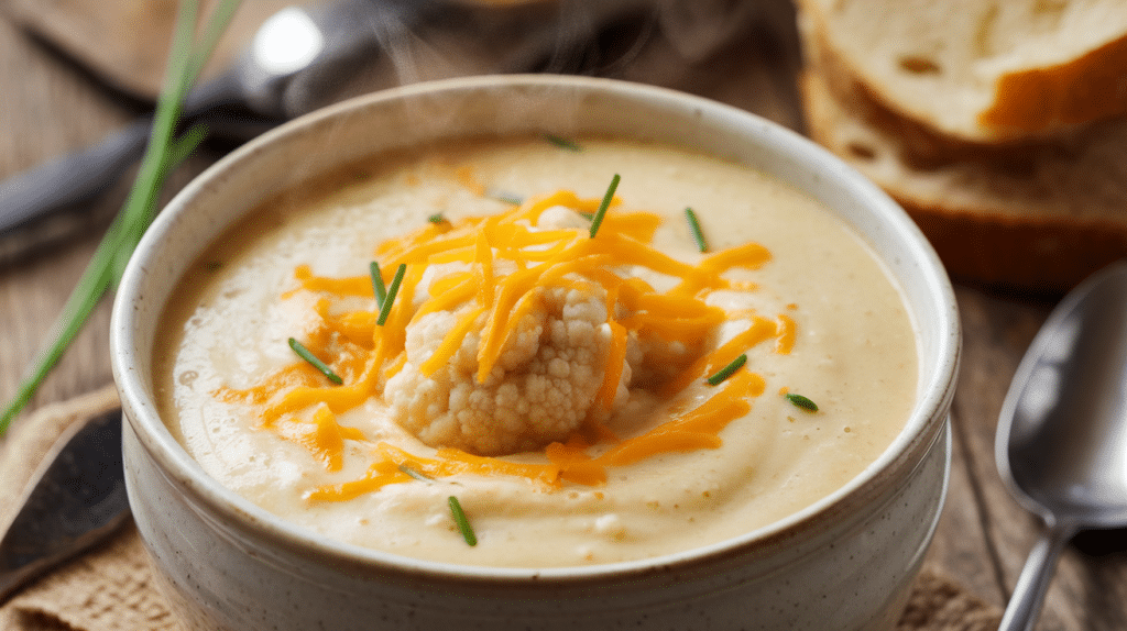 Creamy Cauliflower Cheese Soup Recipe