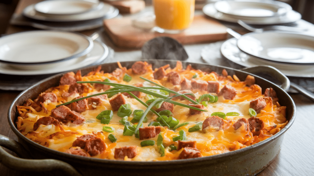 Savory Sausage Hashbrown Breakfast Casserole