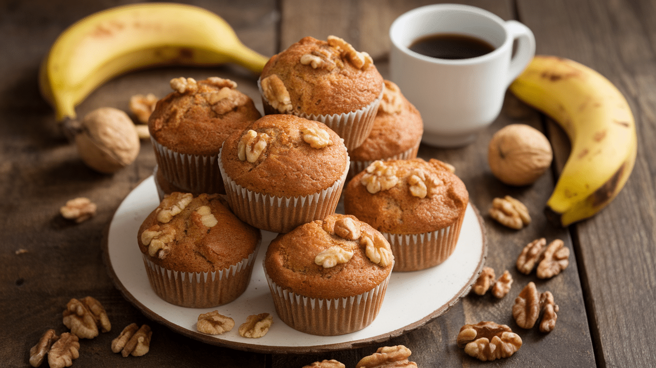 Moist and Delicious Banana Nut Muffins Recipe