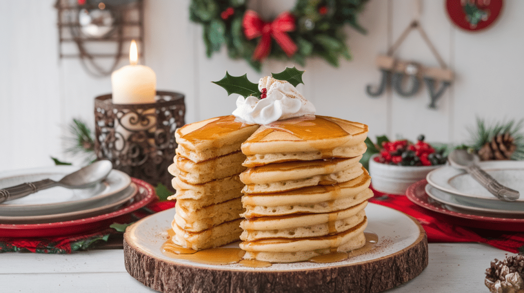 Festive Eggnog Pancakes Recipe