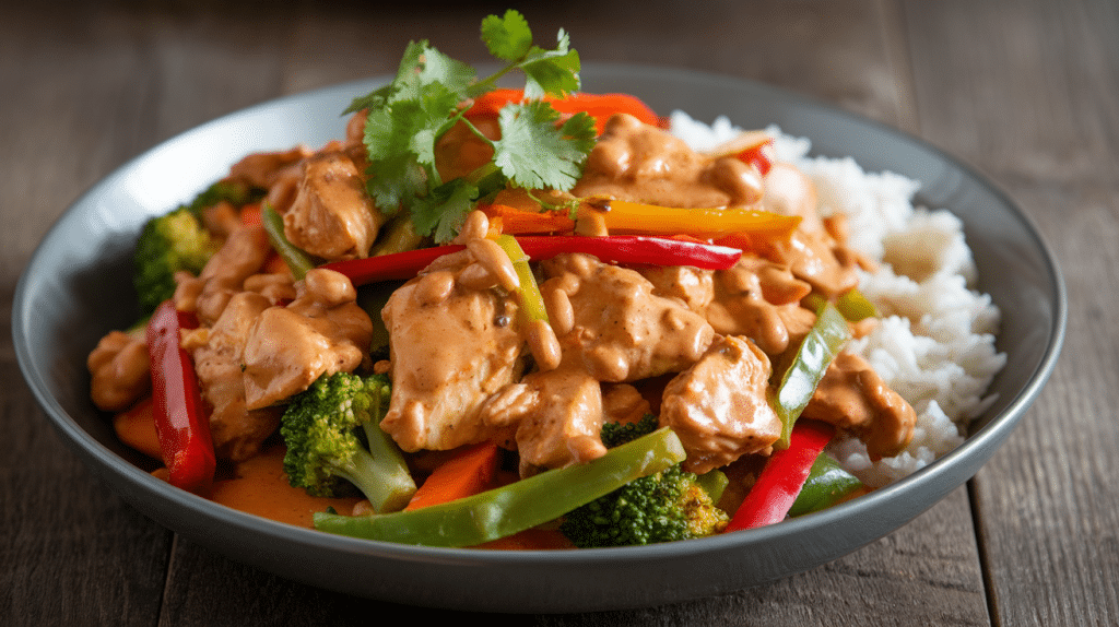 Peanut Satay Chicken Stir Fry Recipe