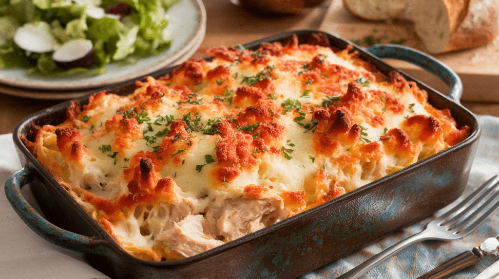 Creamy Chicken Alfredo Casserole