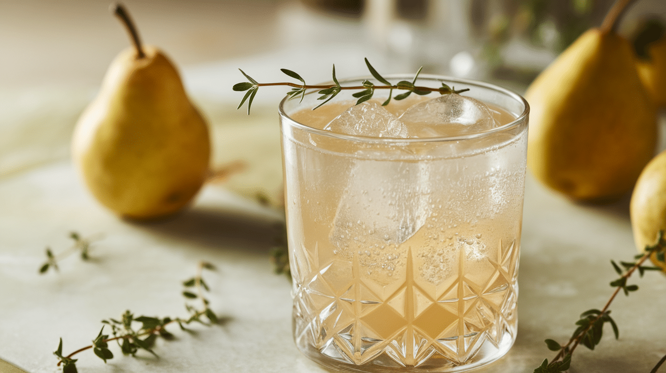 Refreshing Pear and Thyme Cocktail Recipe