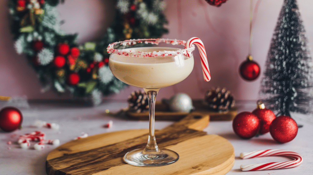 Festive Candy Cane Martini Recipe