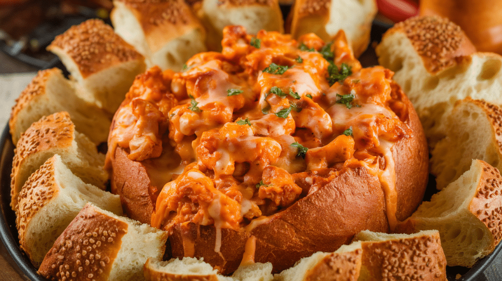 Cheesy Buffalo Chicken Bread Pull Recipe