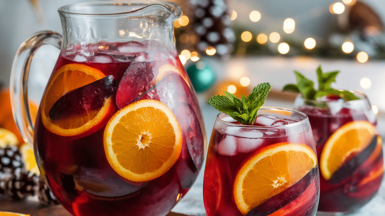 Festive Plum Pudding Sangria Recipe